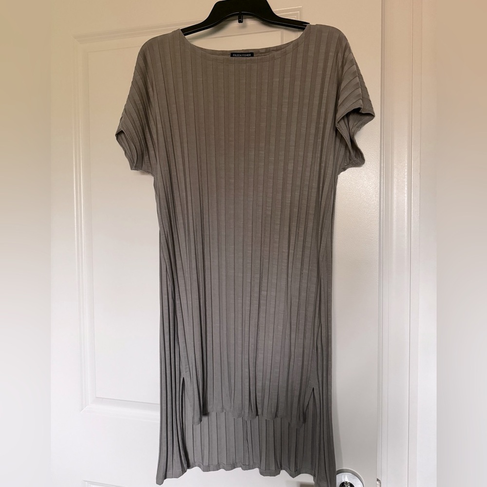 crew neck stretch long top